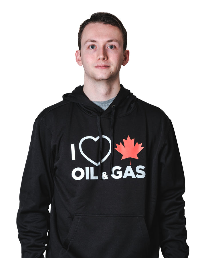 'I Love Canadian Oil & Gas' Mens Game Day hoodie