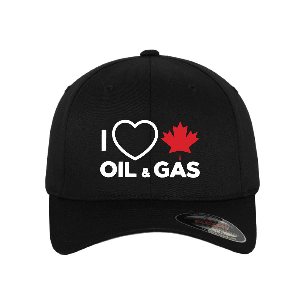 'I Love Canadian Oil & Gas' Fitted Hat