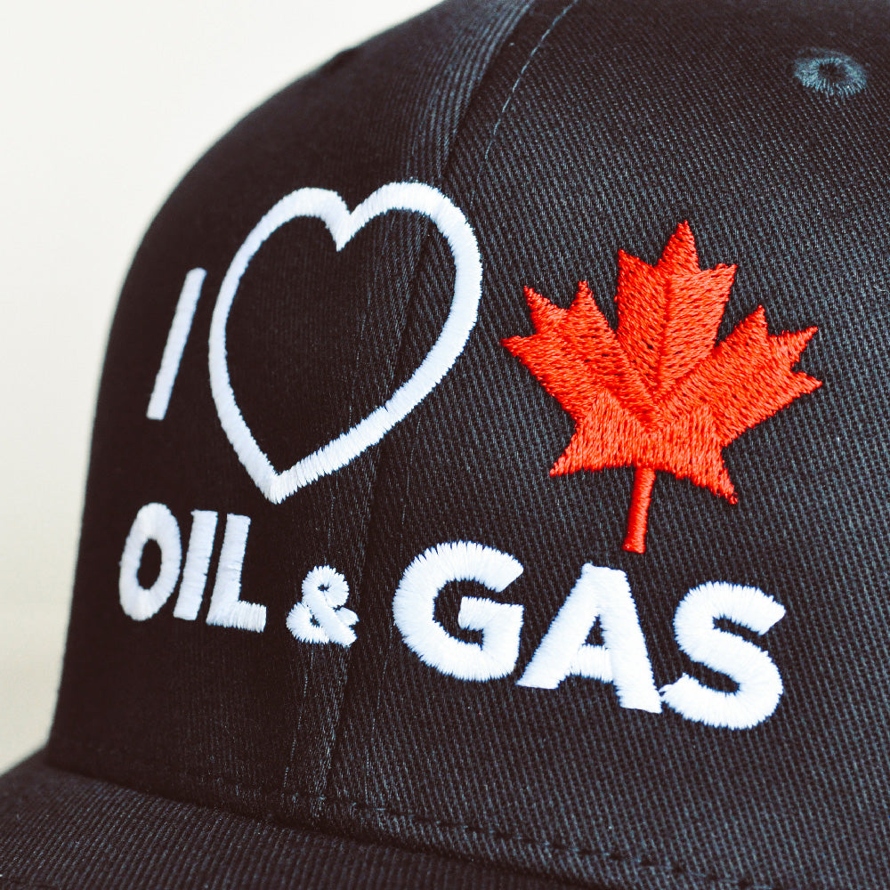 'I Love Canadian Oil & Gas' Fitted Hat