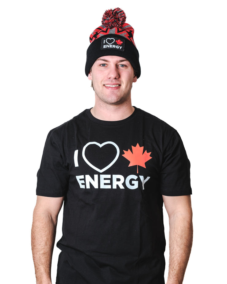 'I Love Canadian Energy' Knit Pom Pom Toque