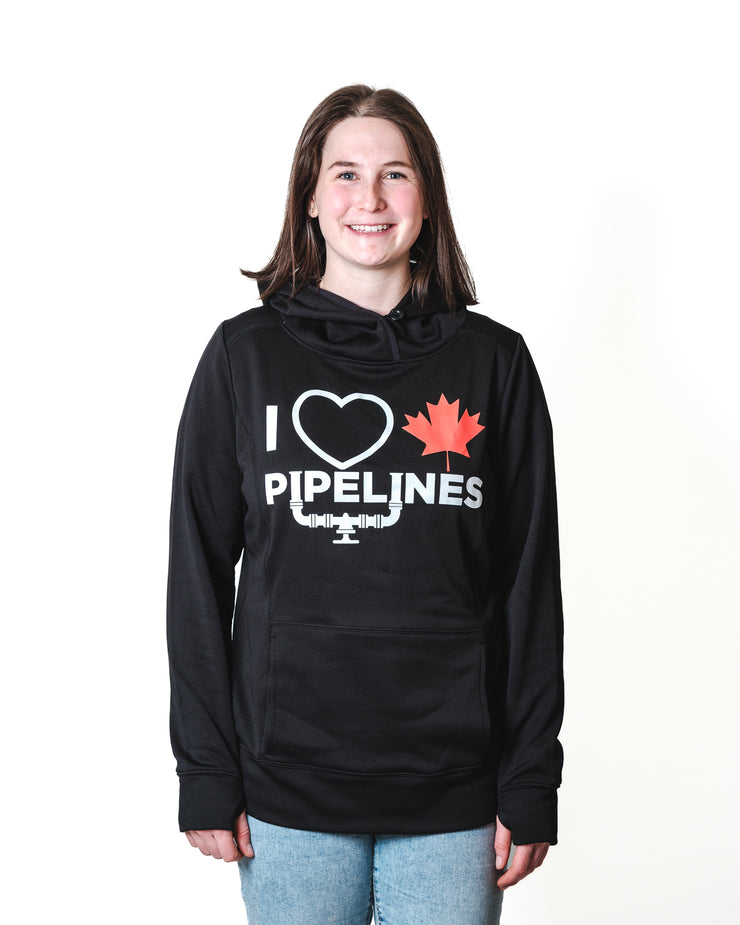'I Love Canadian Pipelines' Womens Game Day Hoodie