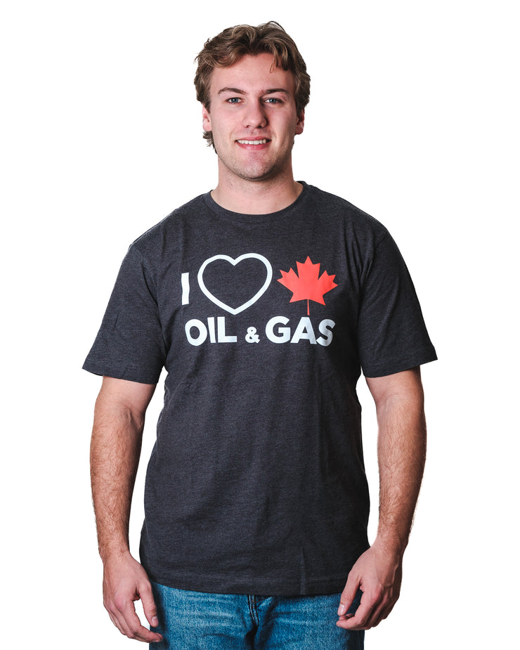 'I Love Canadian Oil & Gas' Ring Spun Tee