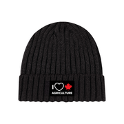 'I Love Canadian Agriculture' Chunky Rib Knit Toque