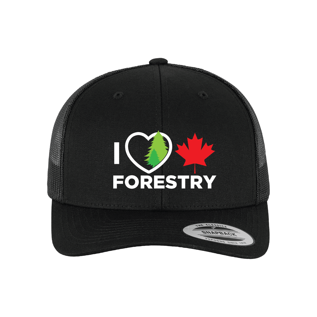 'I Love Canadian Forestry' Snapback Retro Trucker Hat