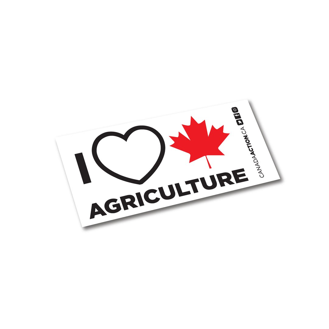 'I Love Canadian Agriculture'  Sticker