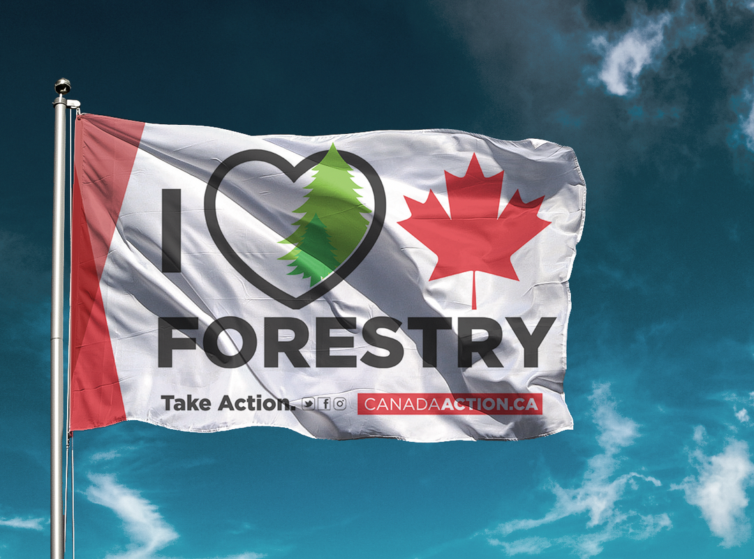 'I Love Canadian Forestry' Flag