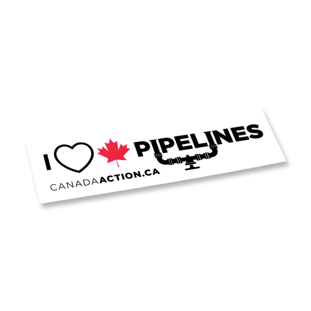 'I Love Canadian Pipelines' Sticker