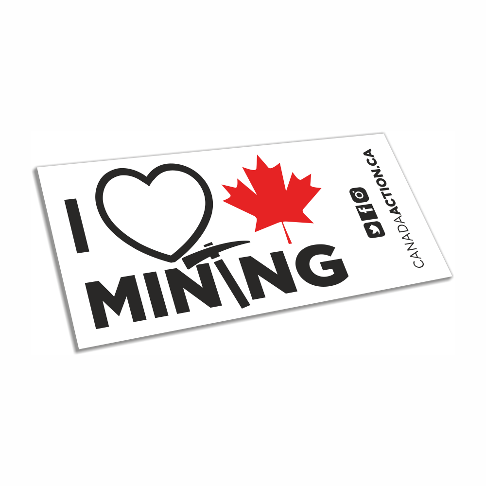'I Love Canadian Mining' Sticker