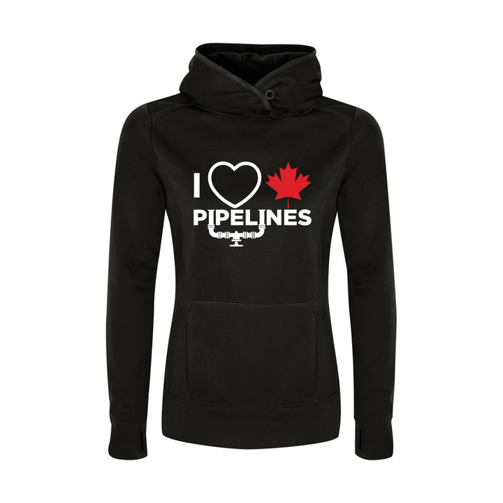 'I Love Canadian Pipelines' Womens Game Day Hoodie