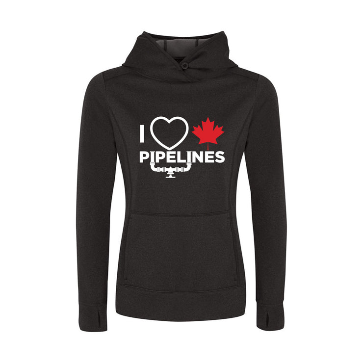 'I Love Canadian Pipelines' Womens Game Day Hoodie