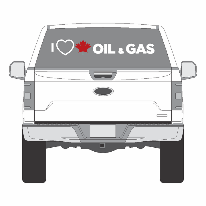 'I Love Canadian Oil & Gas' Window / Vehicle Decal