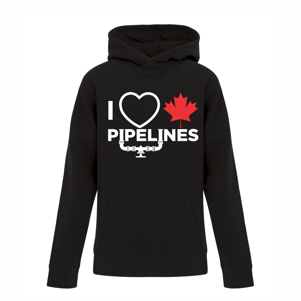 'I Love Canadian Pipelines' YOUTH Hoodie