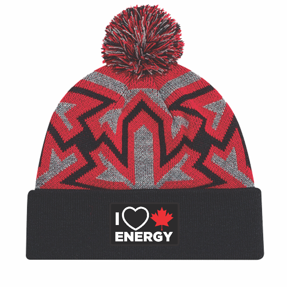 'I Love Canadian Energy' Knit Pom Pom Toque