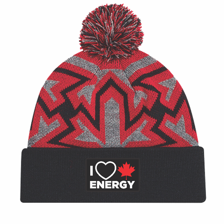 'I Love Canadian Energy' Knit Pom Pom Toque