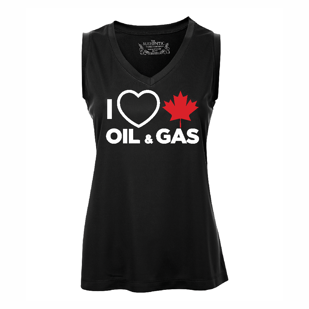 'I Love Canadian Oil & Gas' Women's Performance Tank Top