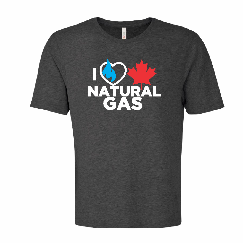 'I Love Canadian Natural Gas' Ring Spun Tee