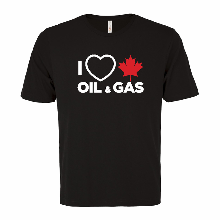 'I Love Canadian Oil & Gas' Ring Spun Tee