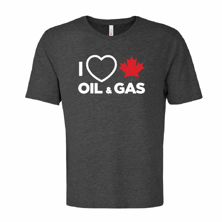 'I Love Canadian Oil & Gas' Ring Spun Tee