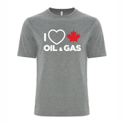 'I Love Canadian Oil & Gas' Ring Spun Tee