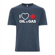'I Love Canadian Oil & Gas' Ring Spun Tee
