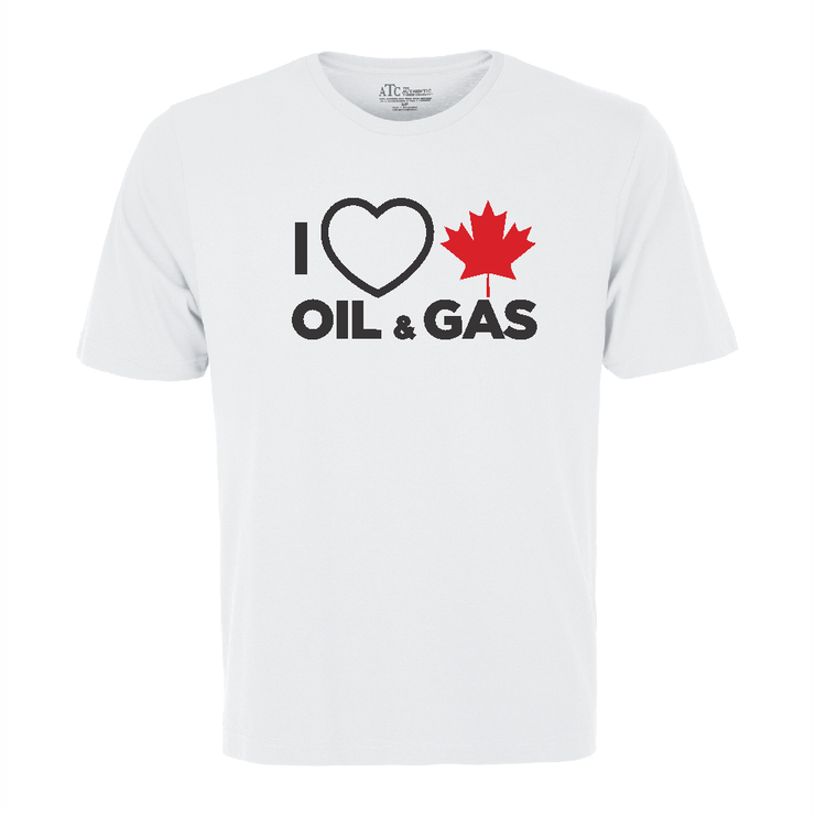 'I Love Canadian Oil & Gas' Ring Spun Tee