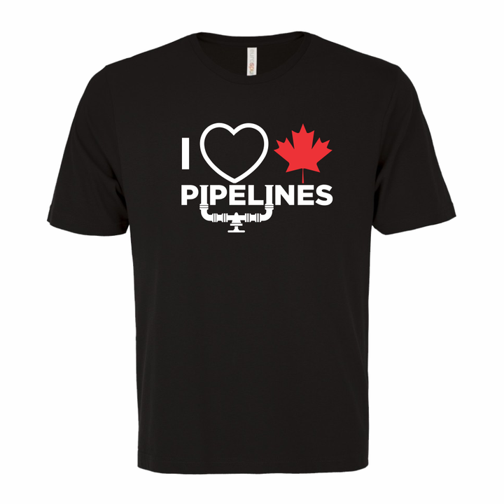 'I Love Canadian Pipelines' Ring Spun Tee