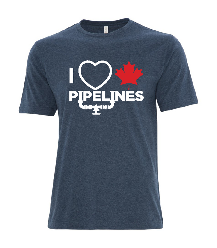 'I Love Canadian Pipelines' Ring Spun Tee