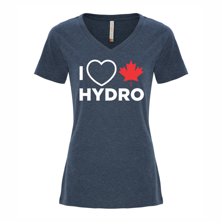'I Love Canadian Hydro' Women's V-neck