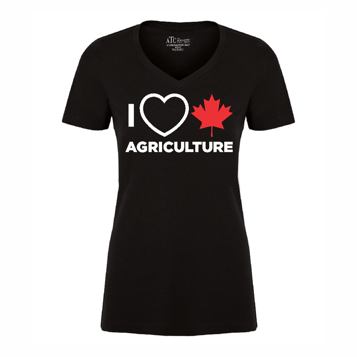 'I Love Canadian Agriculture' Women's V-Neck