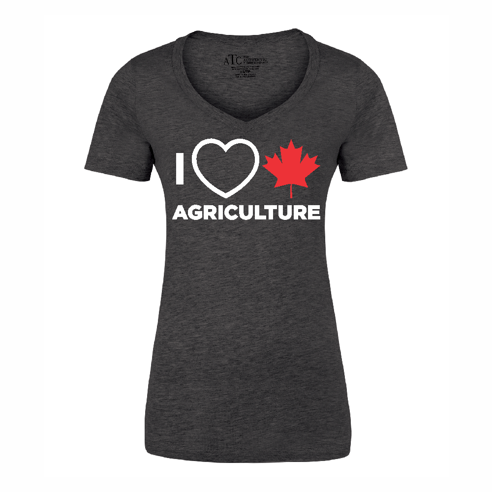 'I Love Canadian Agriculture' Women's V-Neck