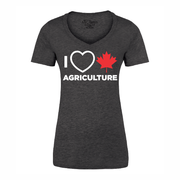 'I Love Canadian Agriculture' Women's V-Neck