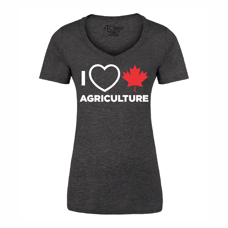 'I Love Canadian Agriculture' Women's V-Neck