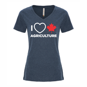 'I Love Canadian Agriculture' Women's V-Neck