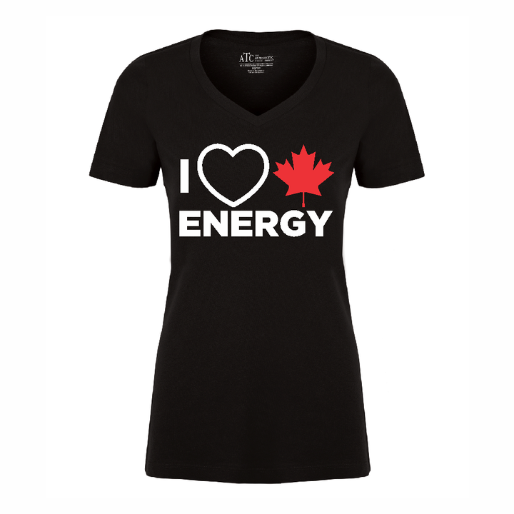 'I Love Canadian Energy'  Women's V-neck