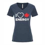 'I Love Canadian Energy'  Women's V-neck