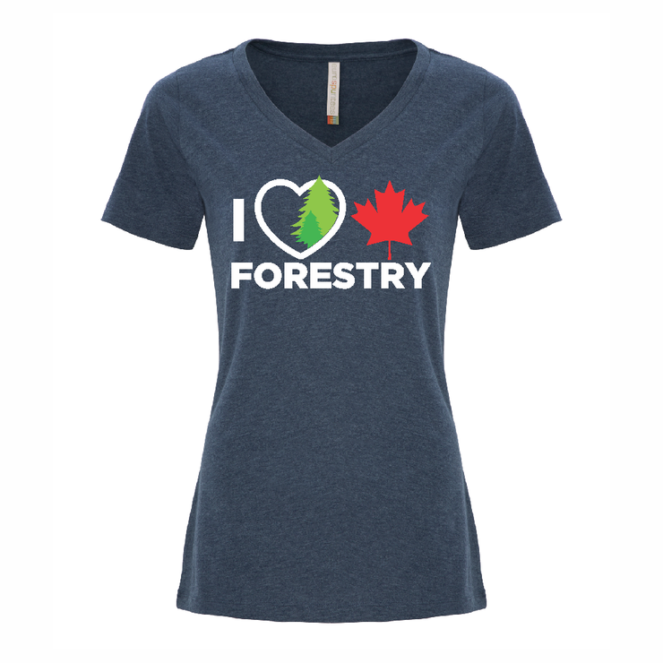 'I Love Canadian Forestry' Women's V-neck