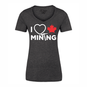 'I Love Canadian Mining' Women's V-neck