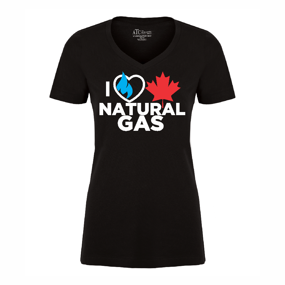 'I Love Canadian Natural Gas' Women's V-Neck